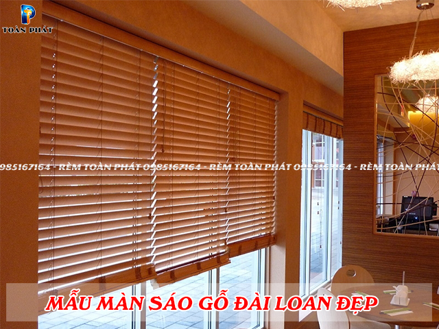 Mẫu màn sáo gỗ chống nắng tại quận 1 tphcm